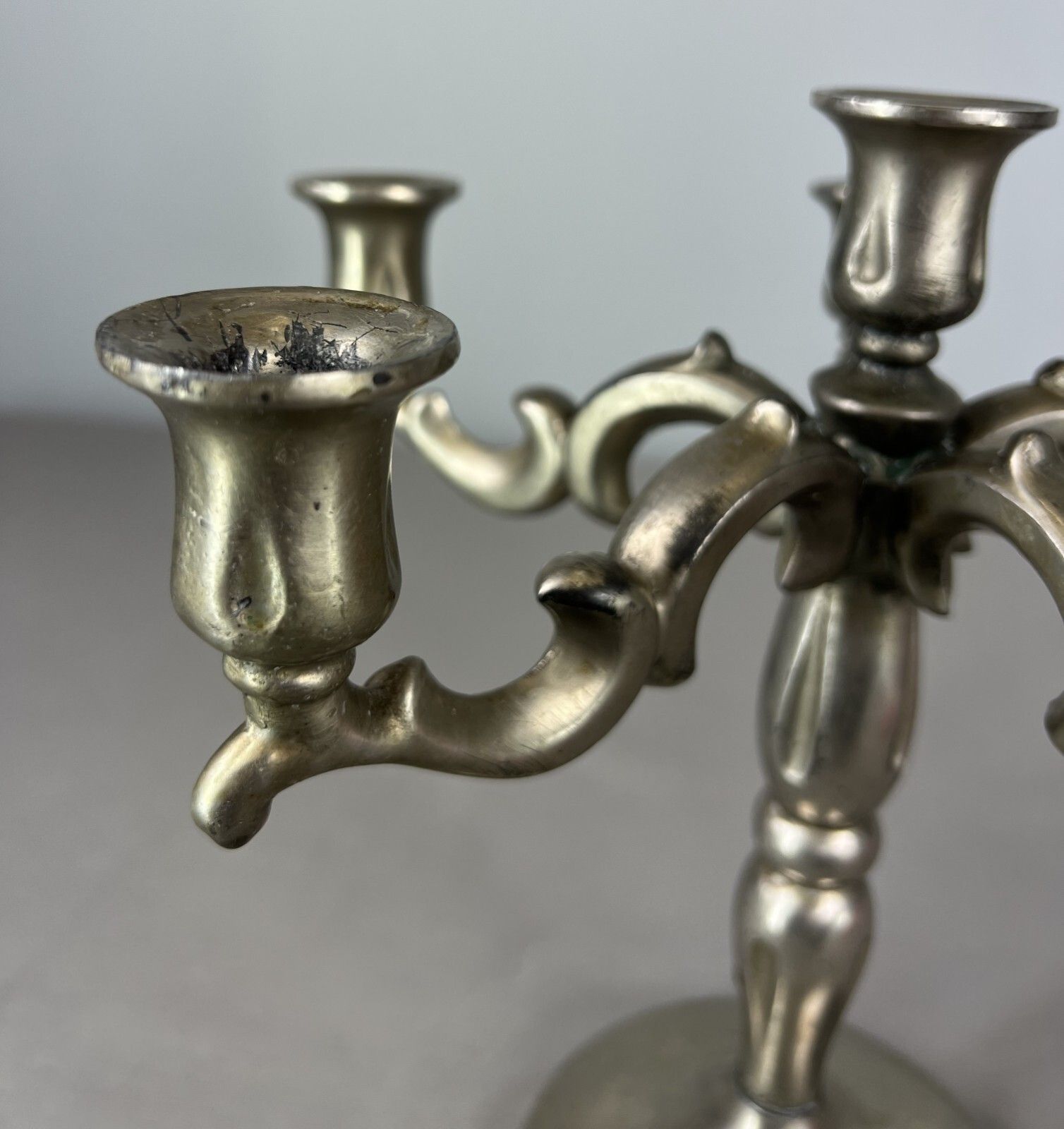 Antique Silver Plated 6 Arm Candelabra – Classic Baroque Style (Lot 3607) photo 149.0