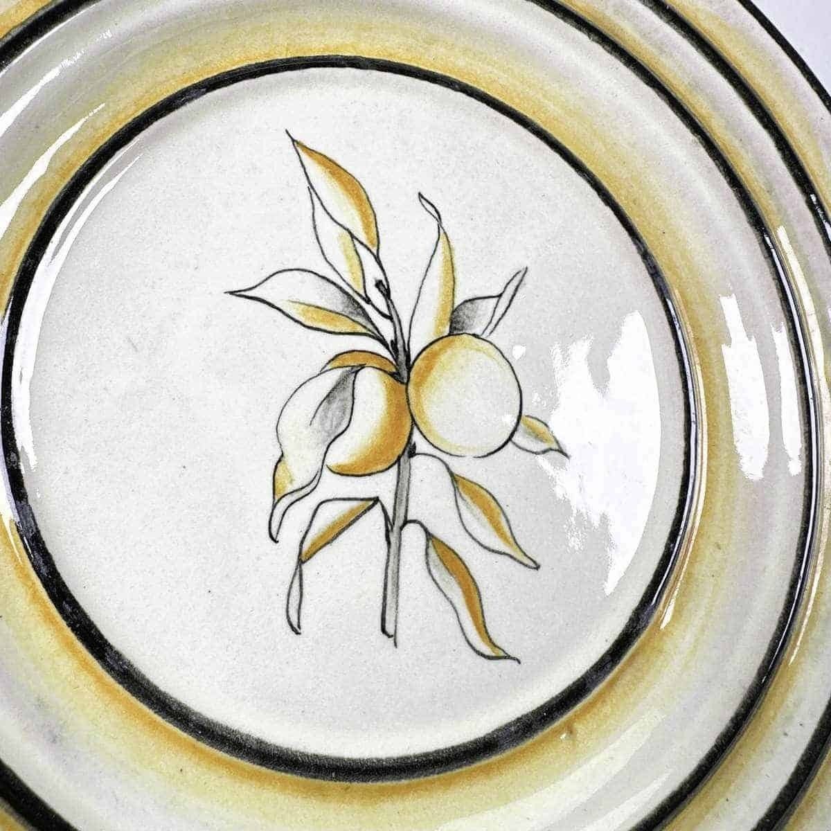 Vintage Glazed Terracotta Plates Cas, 5 Pieces photo furniture