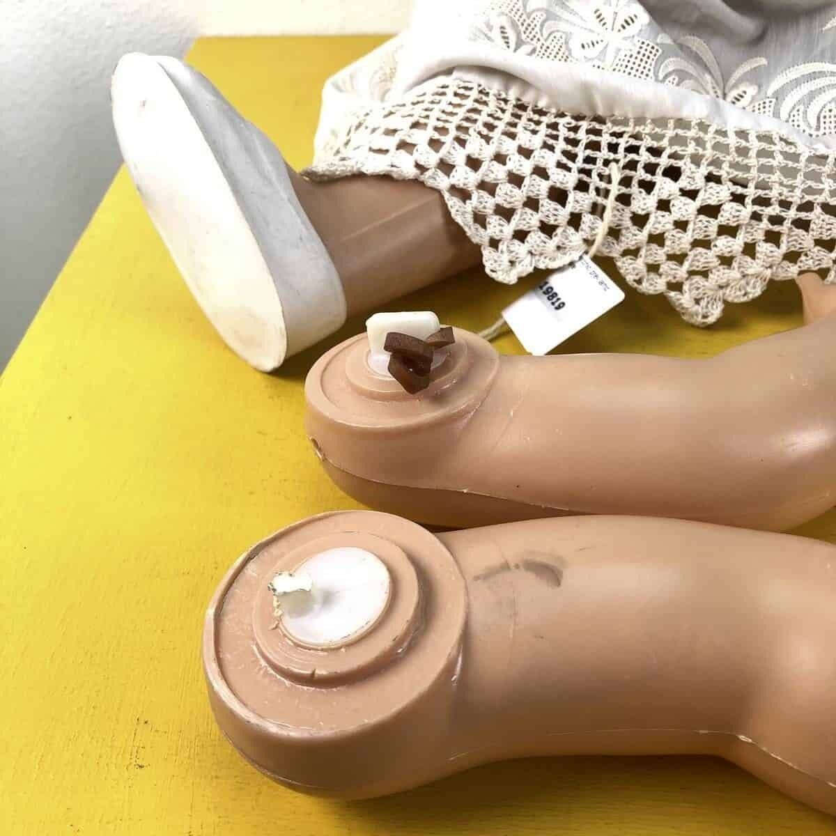 60's Doll With Prev Lamp Brand Made In Italy To Be Fixed photo vinterior