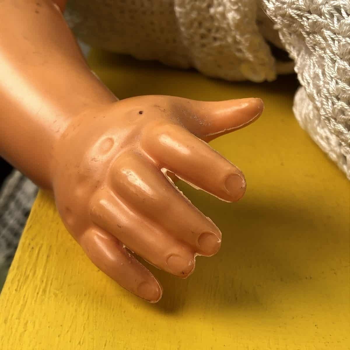60's Doll With Prev Lamp Brand Made In Italy To Be Fixed photo vintage