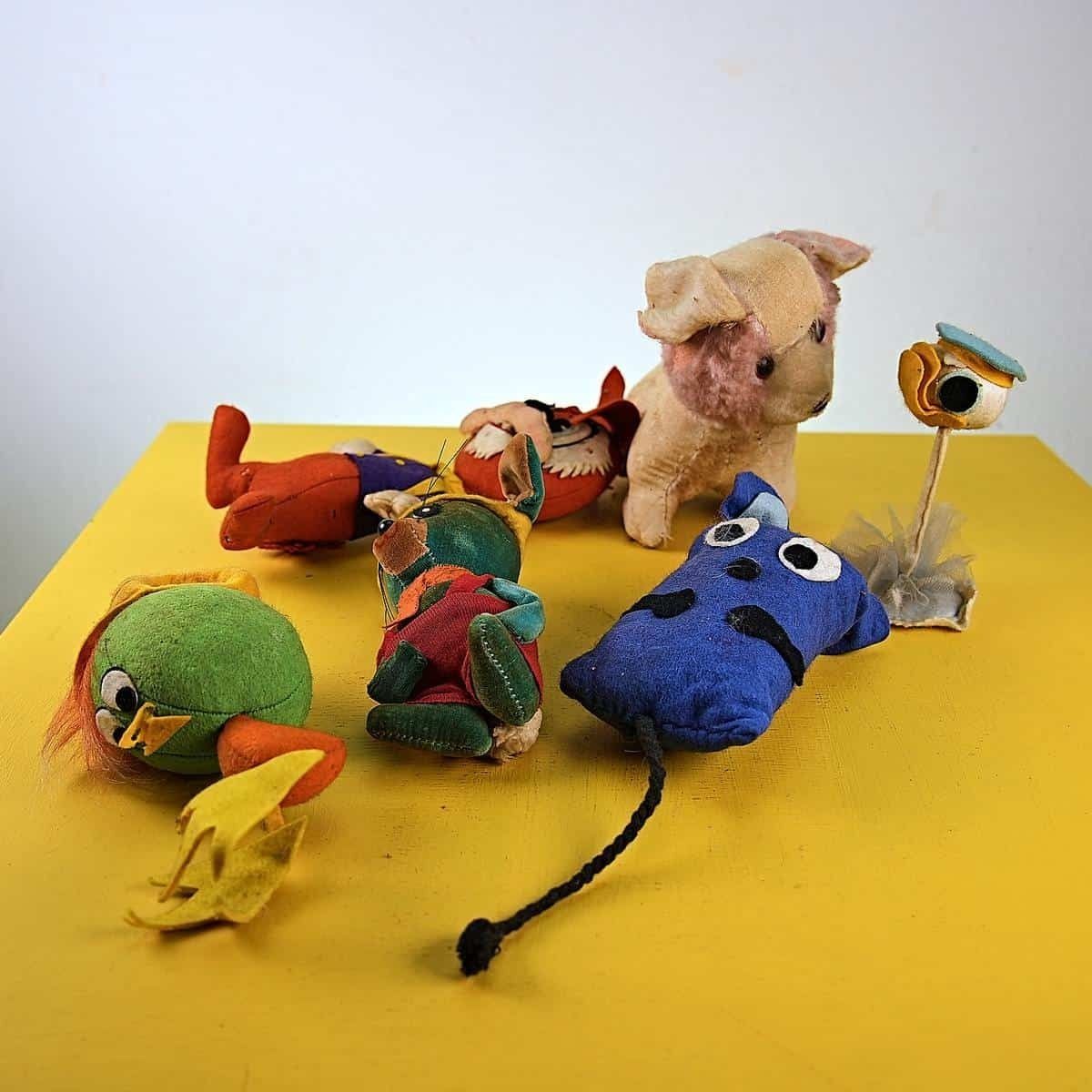 Lot Of Puppets From The Early 1900s, 6 Pieces
