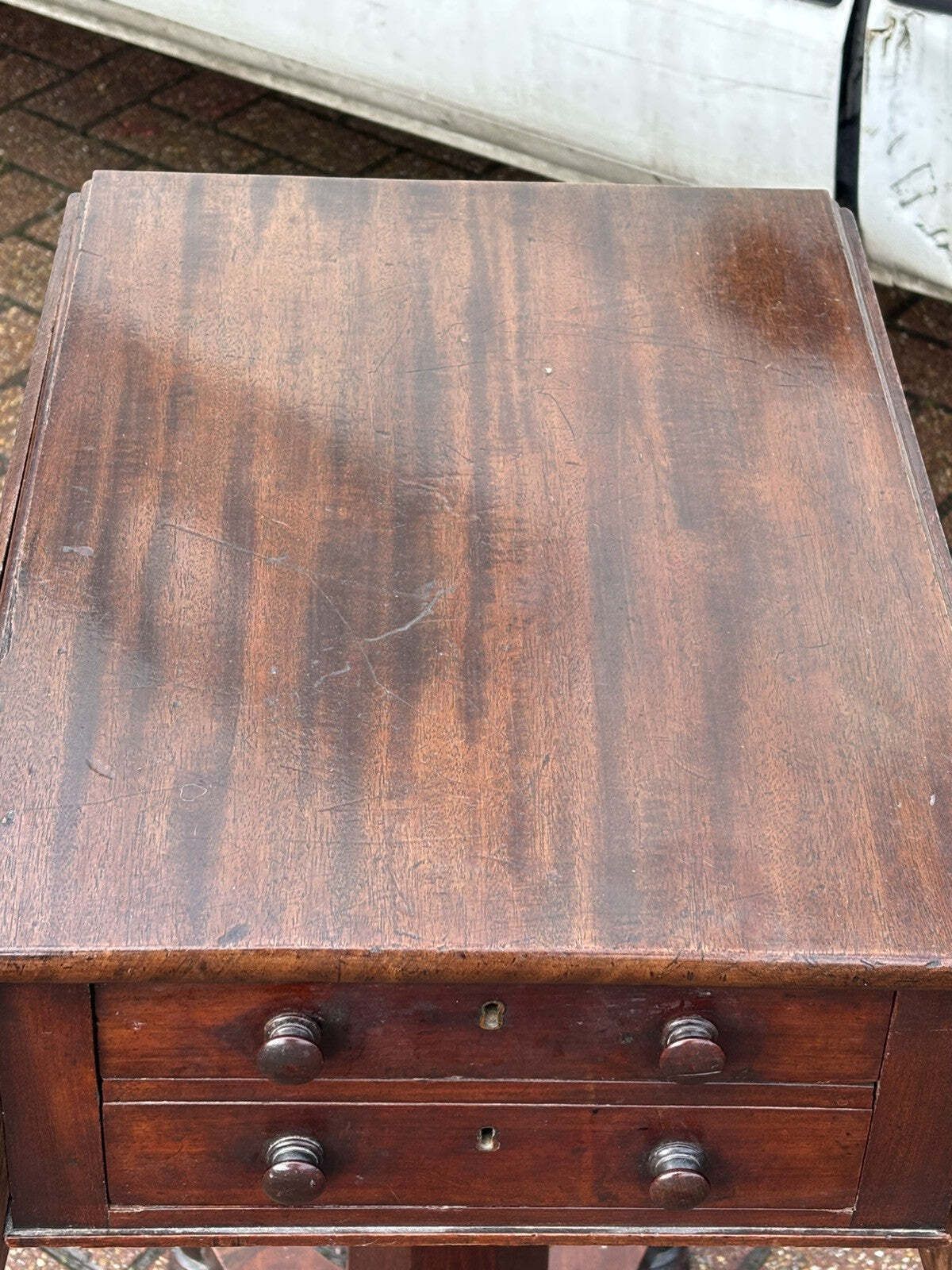 Victorian Mahogany Lamp Table, Side Table. With Drawer photo for sale