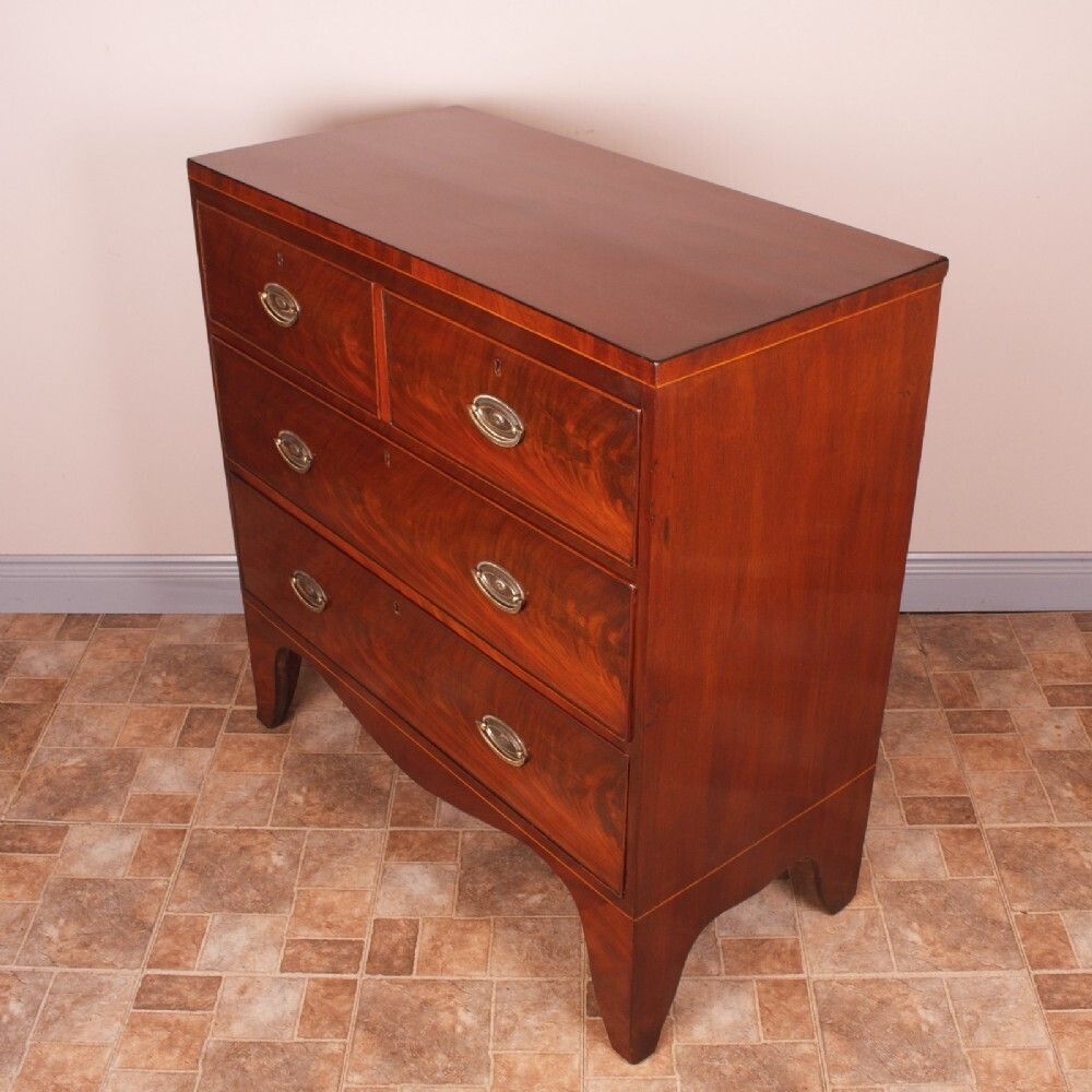 19th Century Compact Mahogany Chest Of Drawers photo for sale