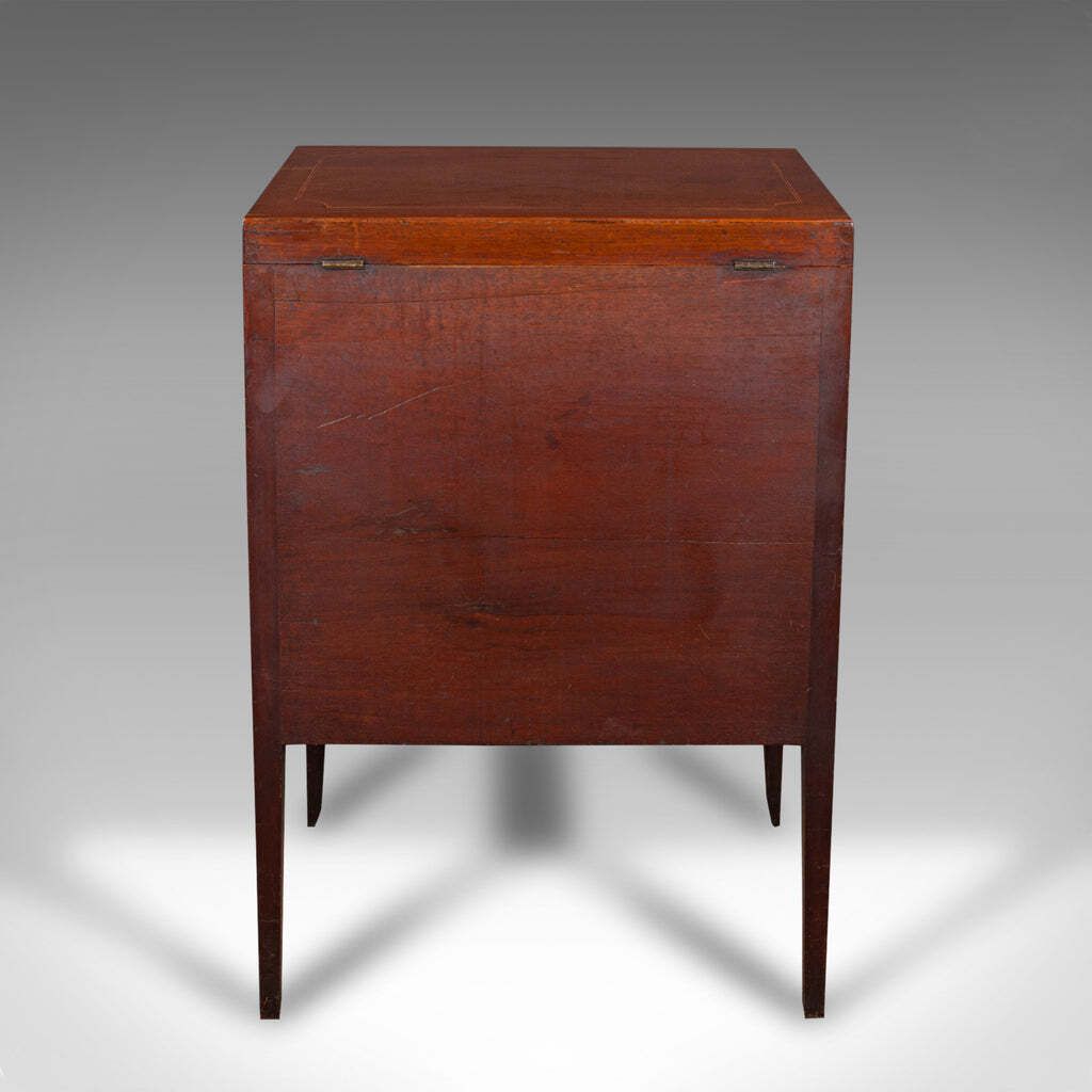Antique Drawing Room Show Cabinet, English, Burr Walnut, Chest On Stand, Regency photo vinterior