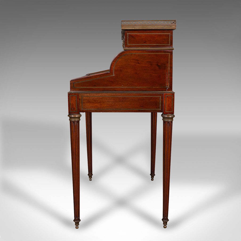Antique Lady's Writing Desk, French, Marble, Roll Top Bureaux, Victorian, C.1850 photo buy