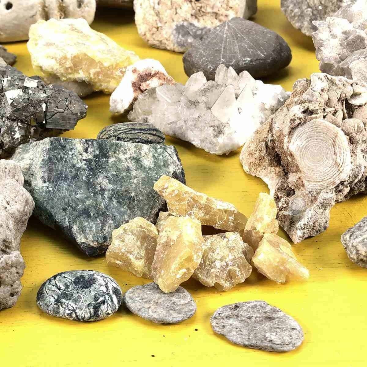 photo furniture Lot Of Collectible Stones And Minerals