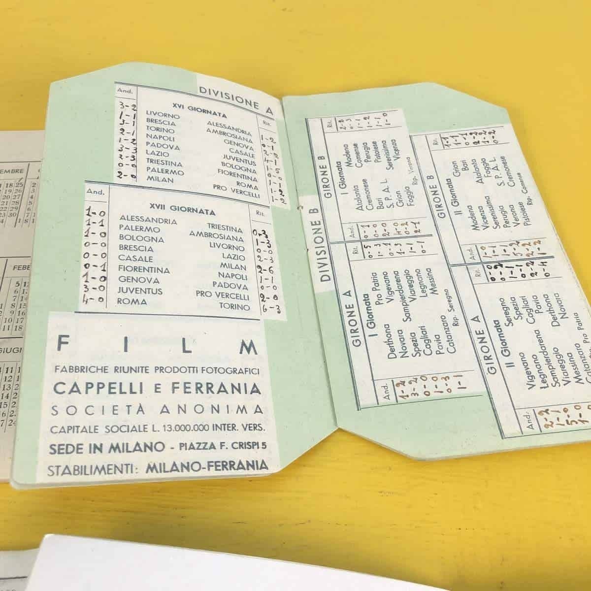 Vintage Calendars Italian Football Championship, 11 Pieces photo 87.0