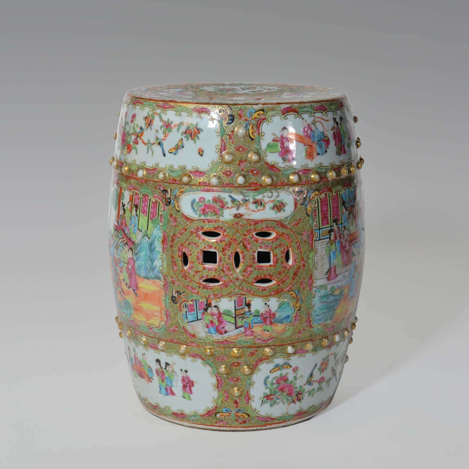 19th Century Chinese Canton Famille Rose Porcelain Garden Seat photo 2450.0