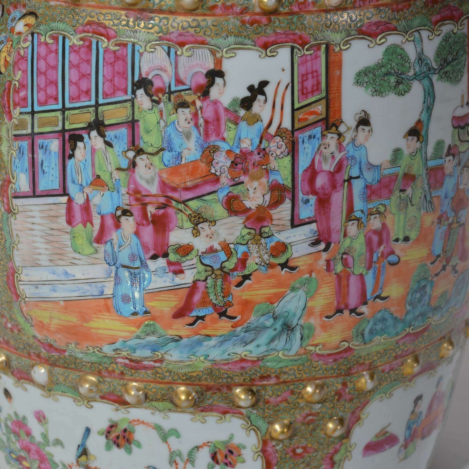 Home Decor 19th Century Chinese Canton Famille Rose Porcelain Garden Seat photo