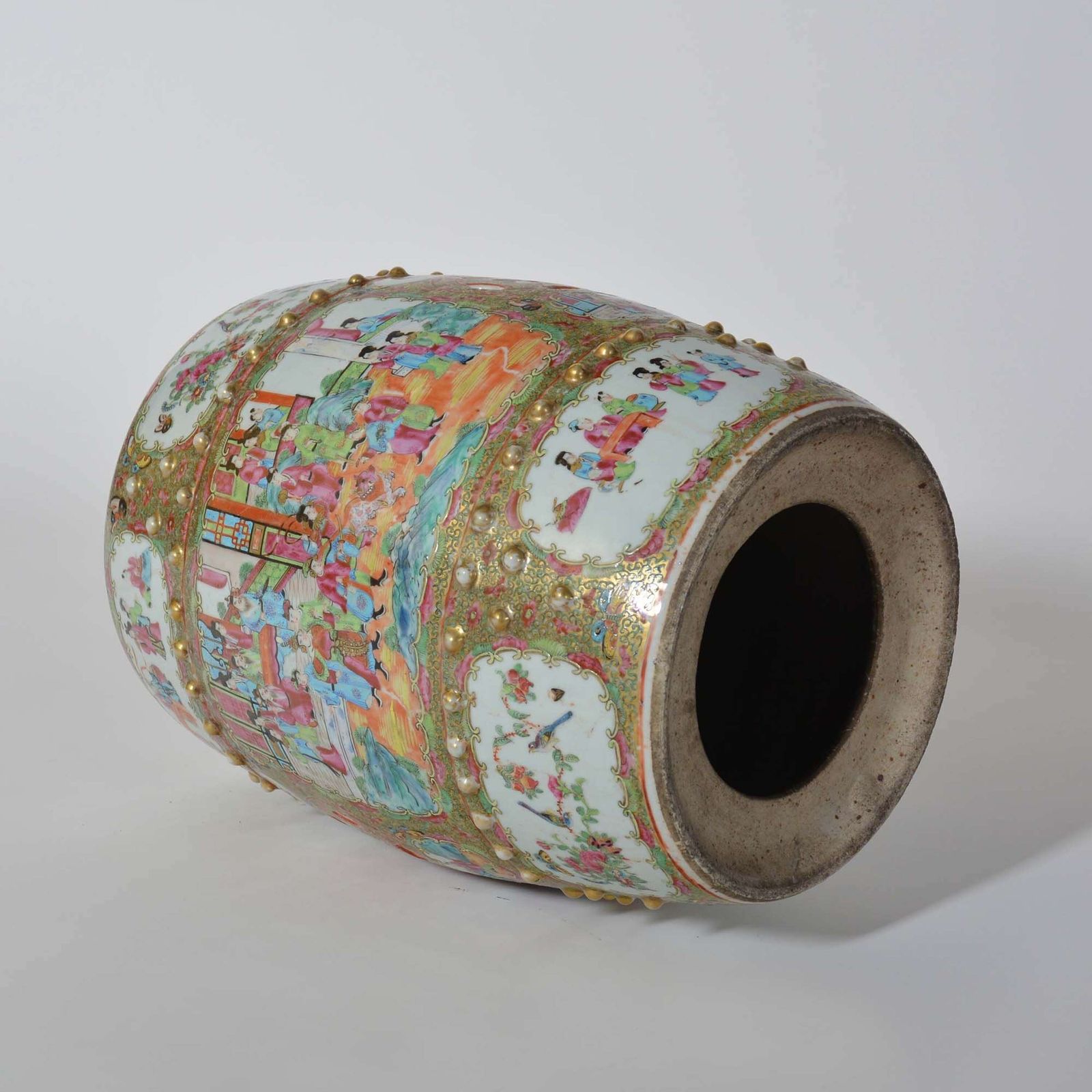 photo buy 19th Century Chinese Canton Famille Rose Porcelain Garden Seat