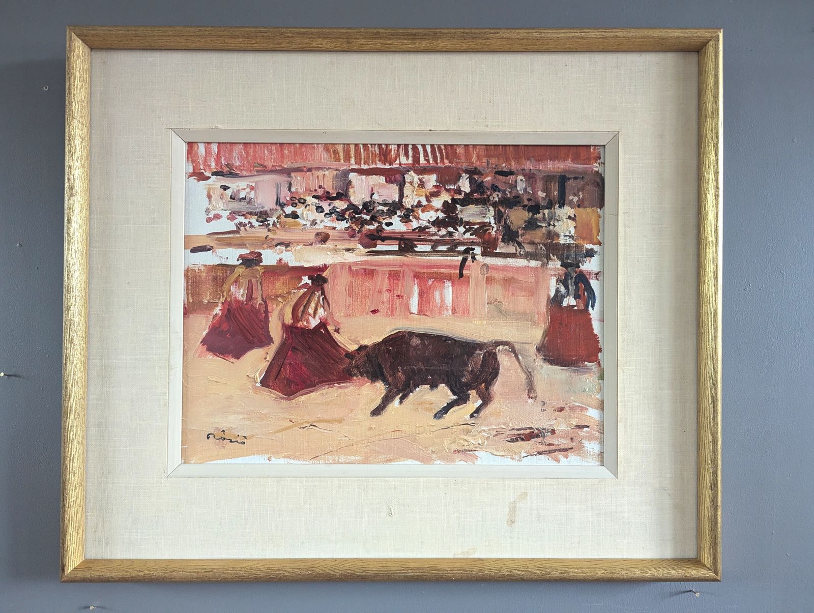 Bullfight In Motion Oil Painting