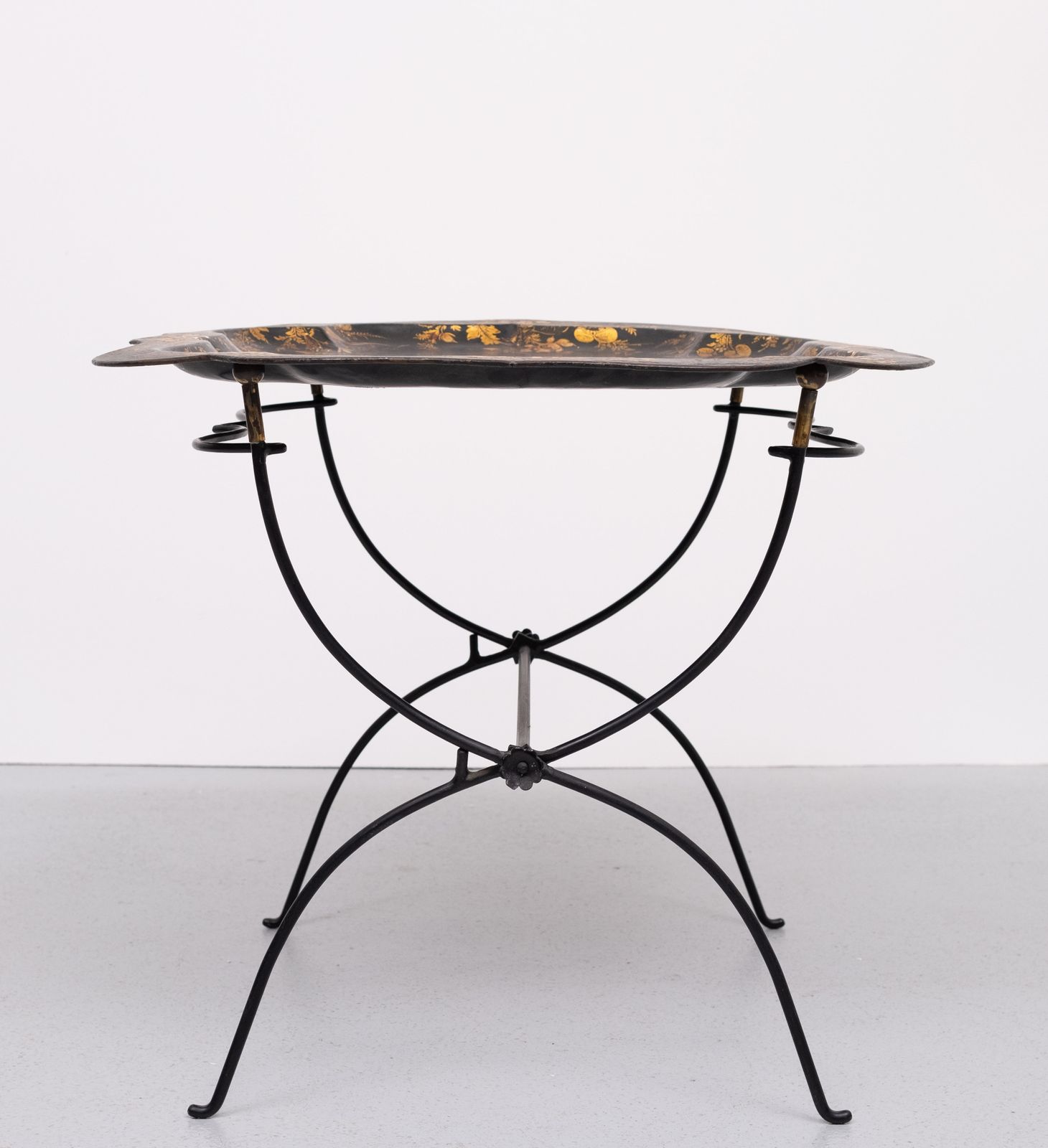 19th Century Hand Painted Curved Dutch  Table photo Furniture