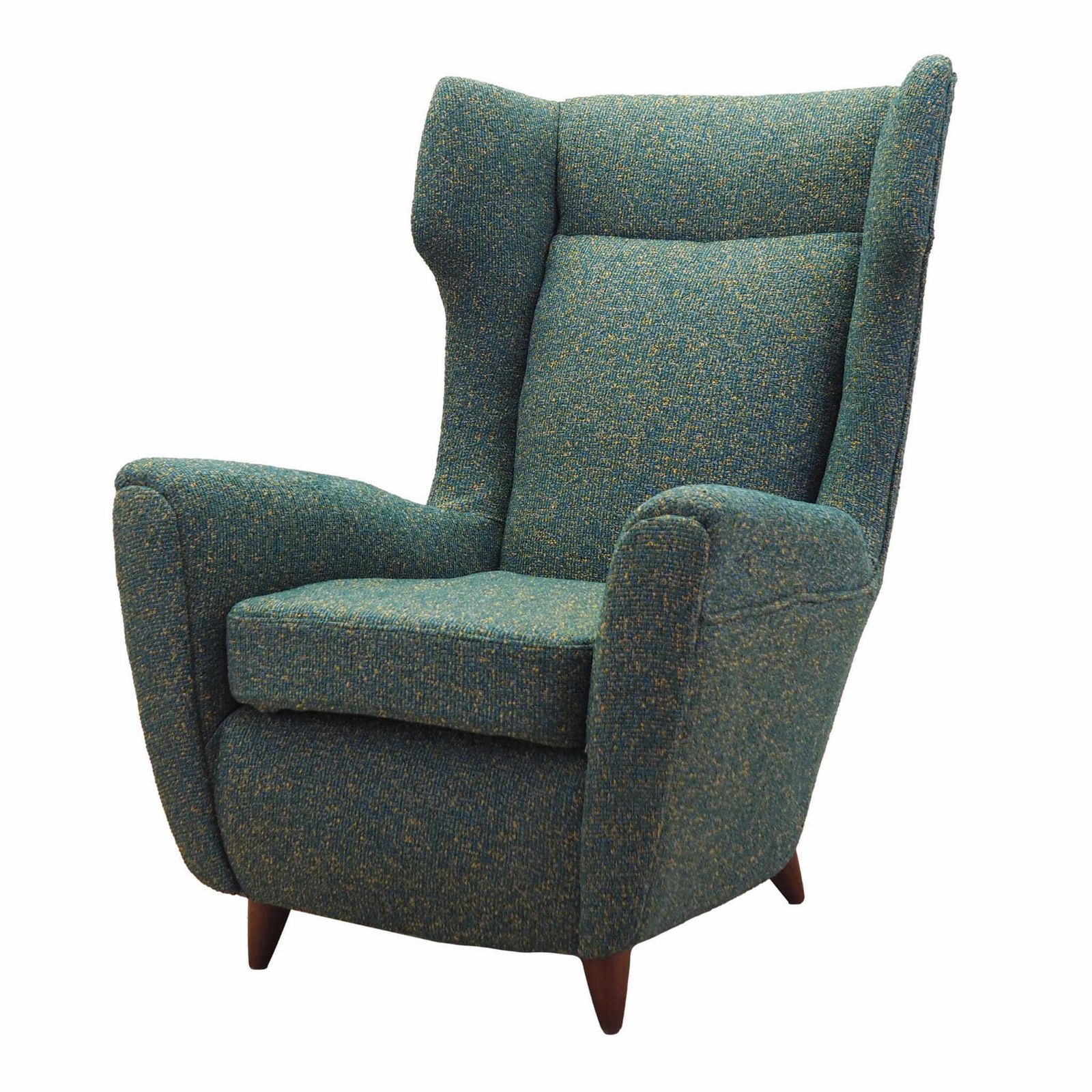 Groene Fauteuil, Italiaans Design, Jaren 1970, Productie: Italië