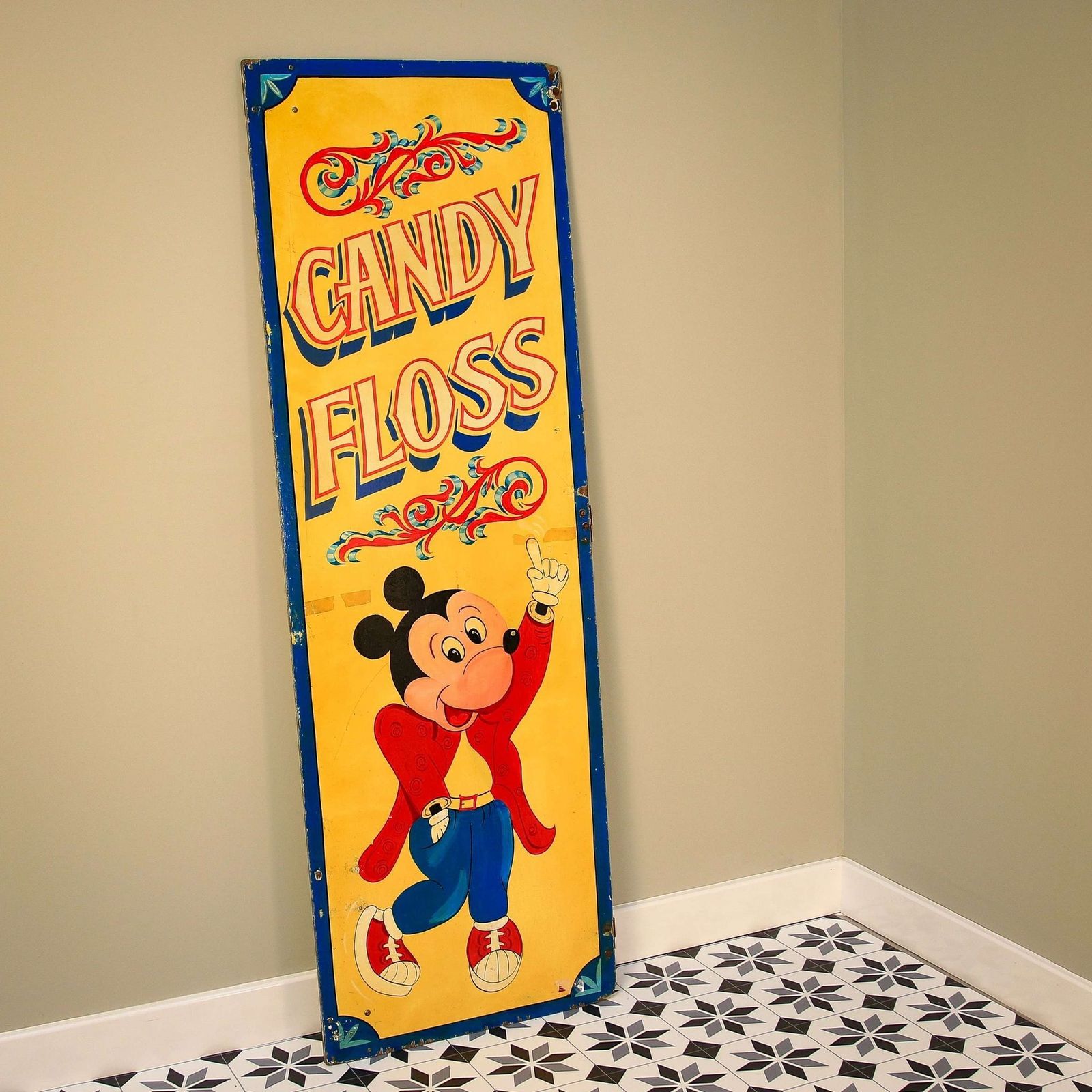 Fair Ground Arts Candy Floss Sign Circa 1930