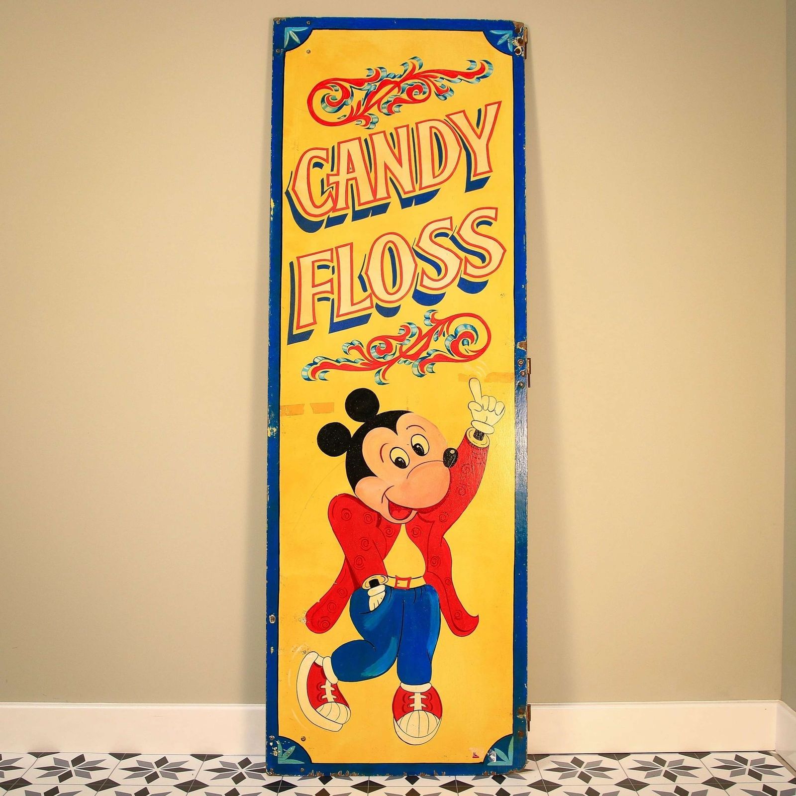 Fair Ground Arts Candy Floss Sign Circa 1930 photo furniture