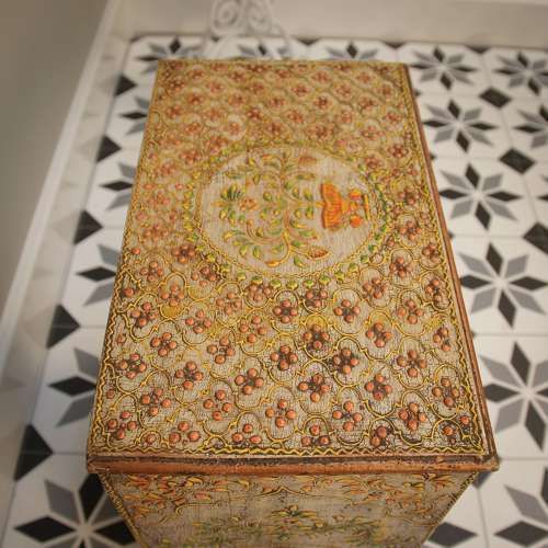 photo furniture Indian Hand Crafted And Hand Decorated Wooden Spice Cabinet Chest