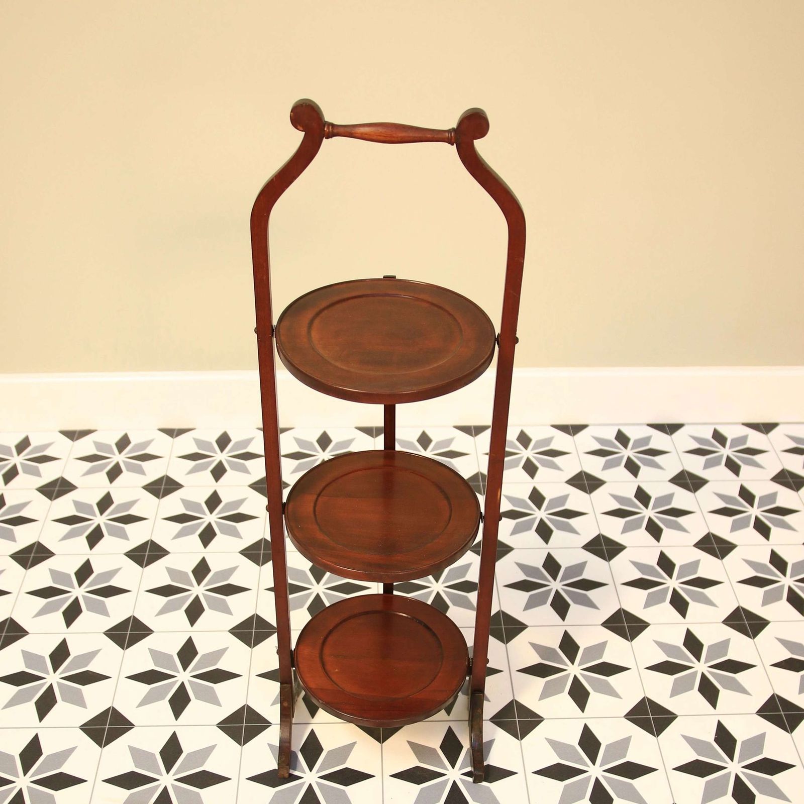 Edwardian Mahogany Folding Cake Or Plant Stand photo 75.0
