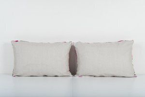 Handwoven Silk Velvet Cushion   Set Of Two Fuchsia Ikat Pillow Covers For Bedroom photo furniture