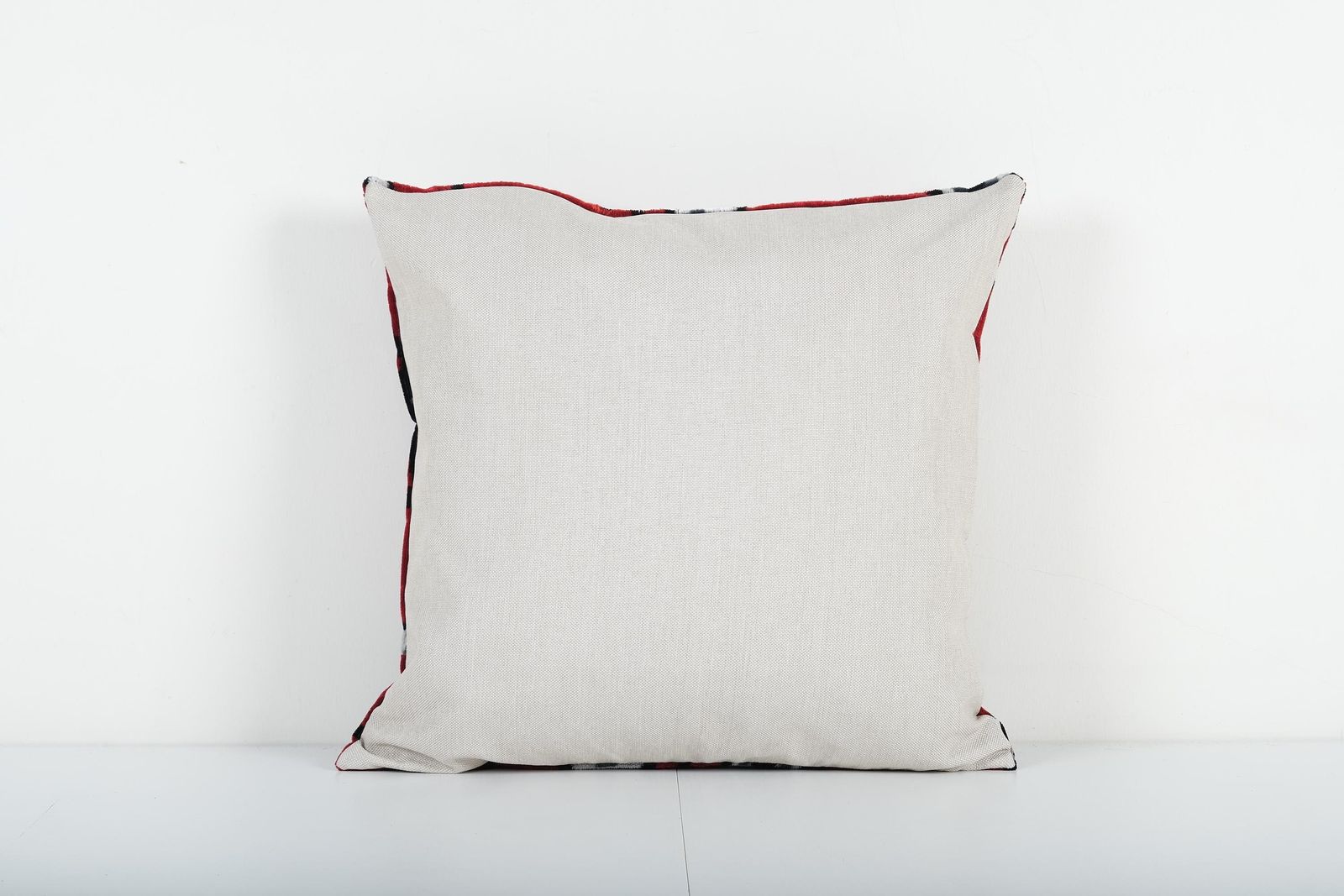 Turkish Red Velvet Pillow   Square Ikat Evil Eye Cushion For Home Decor photo furniture