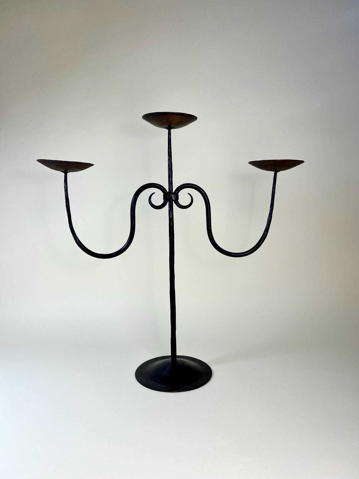 Vintage Neo Medieval Style Candelabra, Whimsical Wrought Iron Candle Holder, Modern Folk Style Lighting photo furniture