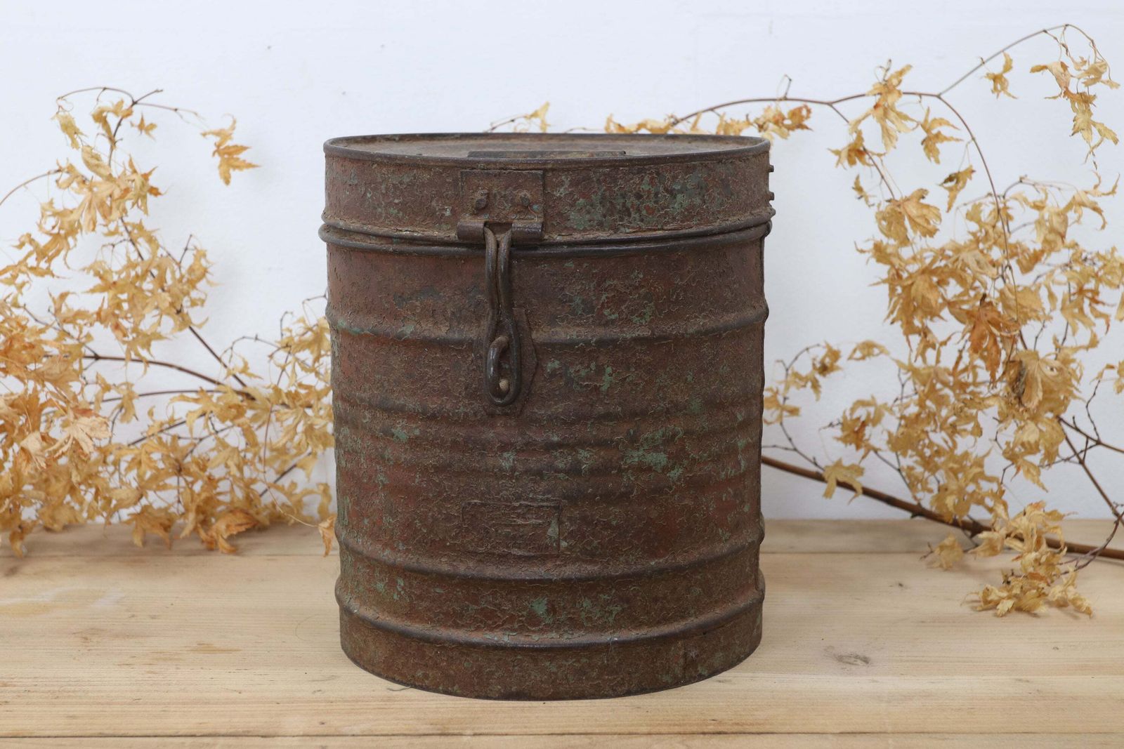 Early 20th Century Indian Rice Storage Drum (11)