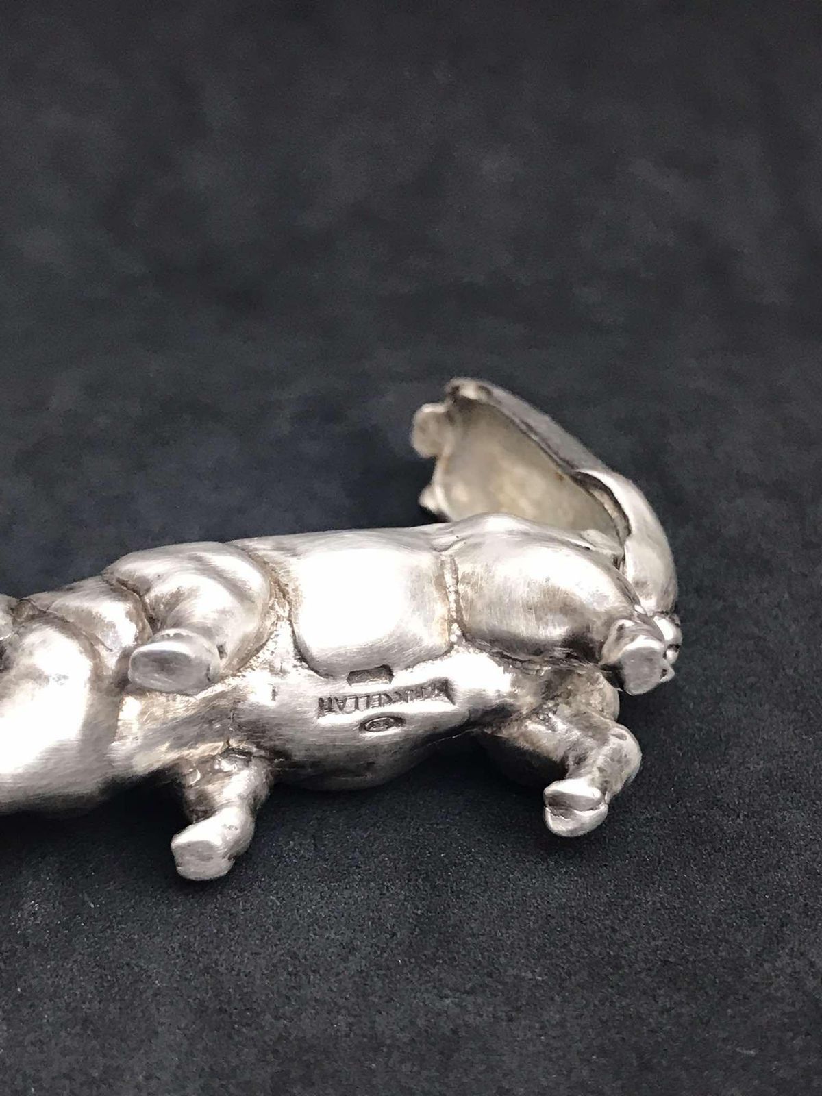 Buccellati Sterling Pill Box Pig Shaped Italian Design Jewelry Early XX Vintage Signed Mario Buccellati Box Collection Luxury Gift photo Home Decor