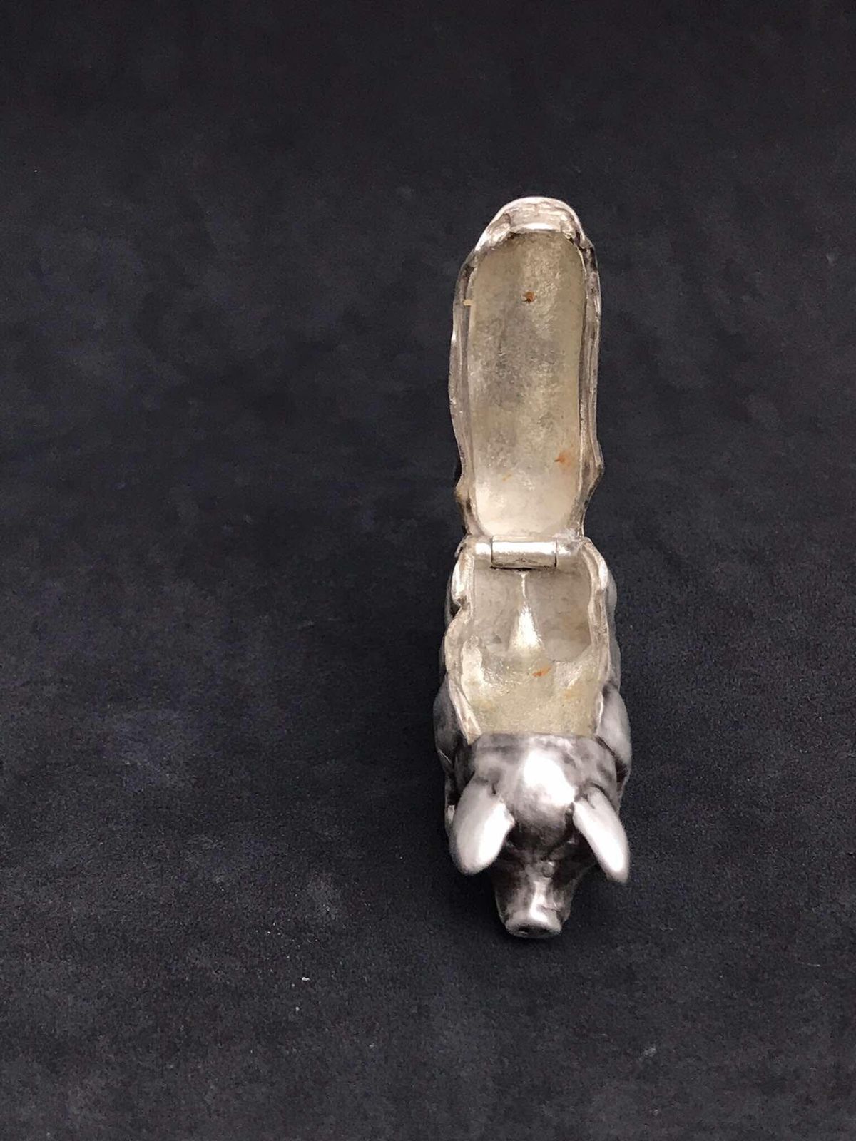 Buccellati Sterling Pill Box Pig Shaped Italian Design Jewelry Early XX Vintage Signed Mario Buccellati Box Collection Luxury Gift photo 838.0