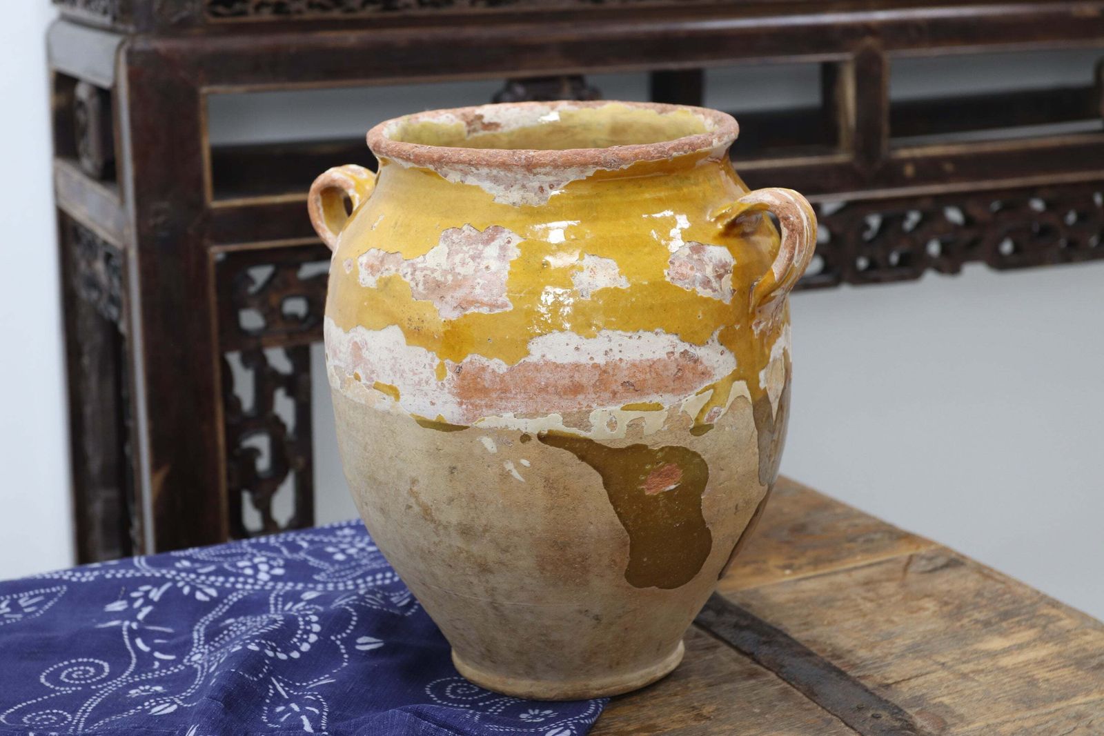 Early 19th Century Yellow French Confit Pot (2) photo furniture