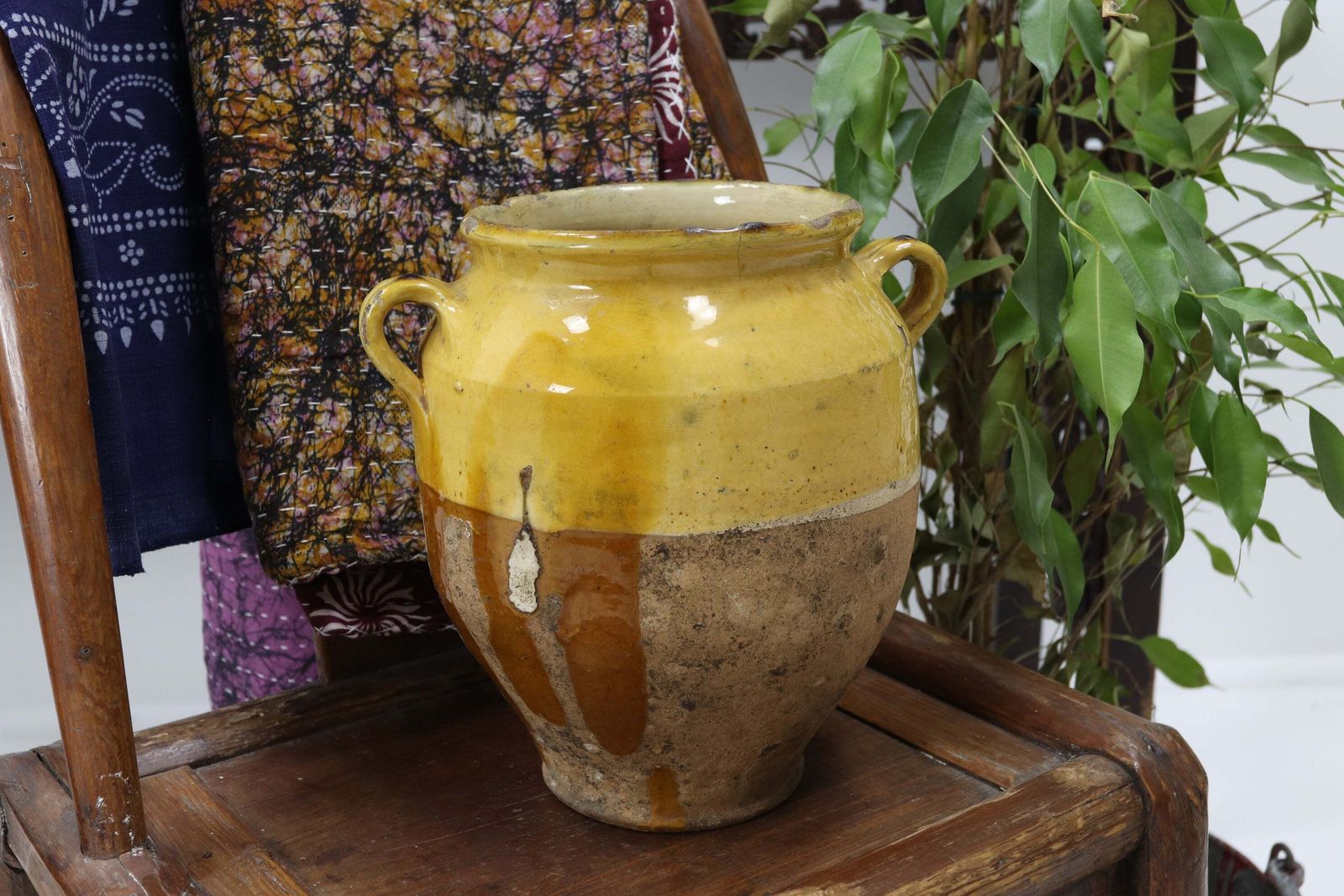 Early 19th Century Yellow French Confit Pot (1) photo furniture