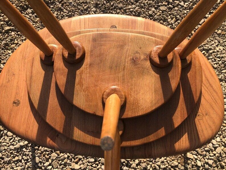 Vintage Blue Label Ercol Pebble Tables 1960,S photo buy