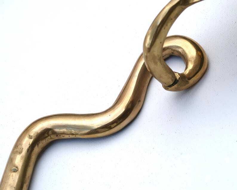 Large Wall Candle Holder : Brass Cobra, 1970s / Snake, Candleholder, Hollywood Regency photo Home Decor