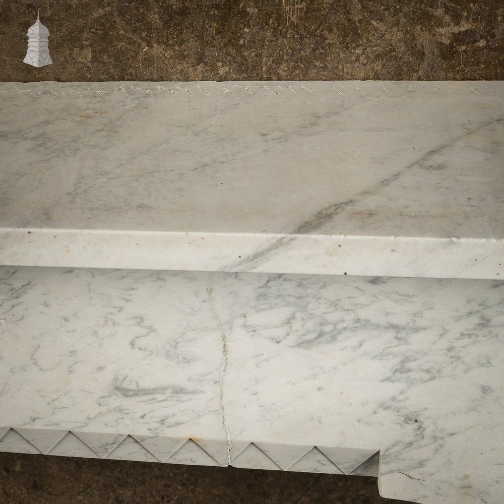 Marble Fireplace Surround, White. photo for sale