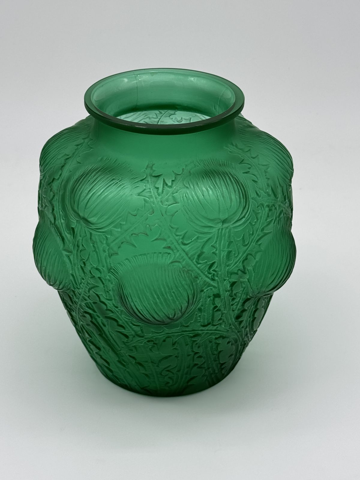 à R.Lalique Green Glass Domrémy Vase photo buy
