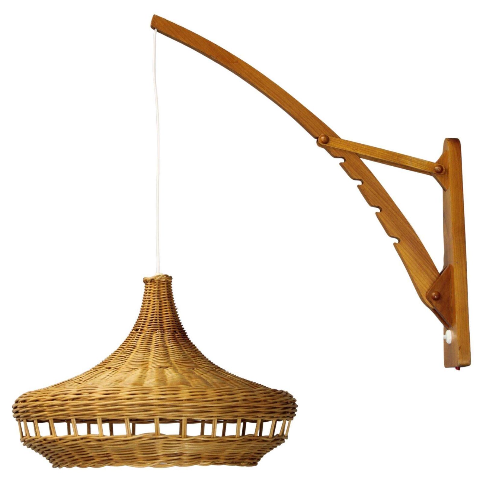 1960s Wall Wooden Lamp By Pokrok Zilina, Czechoslovakia
