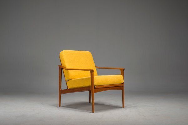 Mid Century Danish Lounge Chair In Teak Attributed To Ib Kofod Larsen, 1960s