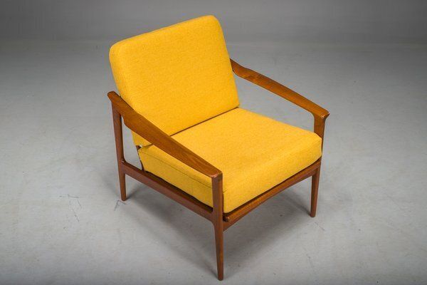 Mid Century Danish Lounge Chair In Teak Attributed To Ib Kofod Larsen, 1960s photo vinterior