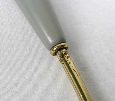 photo for sale Floral Wall Lights In Brass & Aluminum, Ott Leuchten, 1950s, Set Of 2