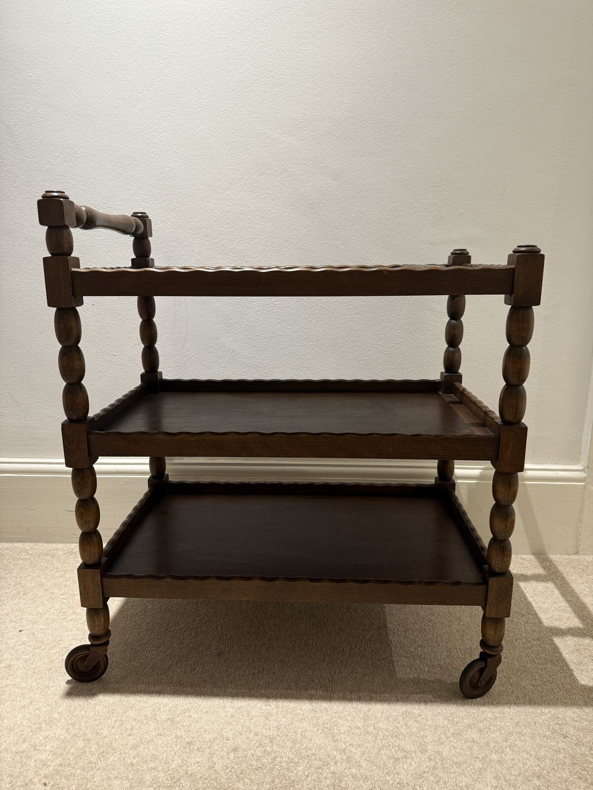 Beautiful Antique French Style Bobbin Drinks Trolley photo furniture