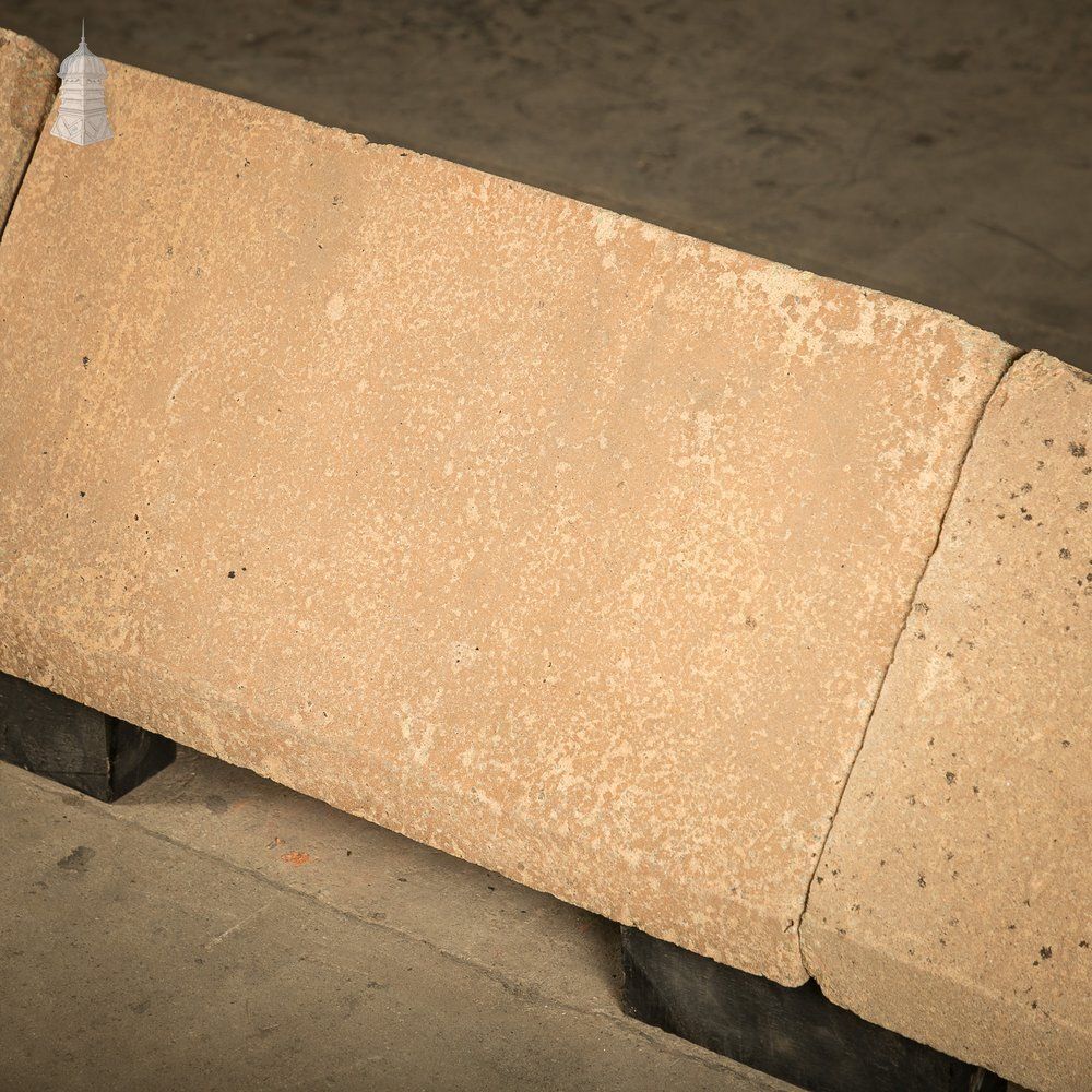 Large Triangle Copings, Composition Stone, Batch Of 3 photo for sale