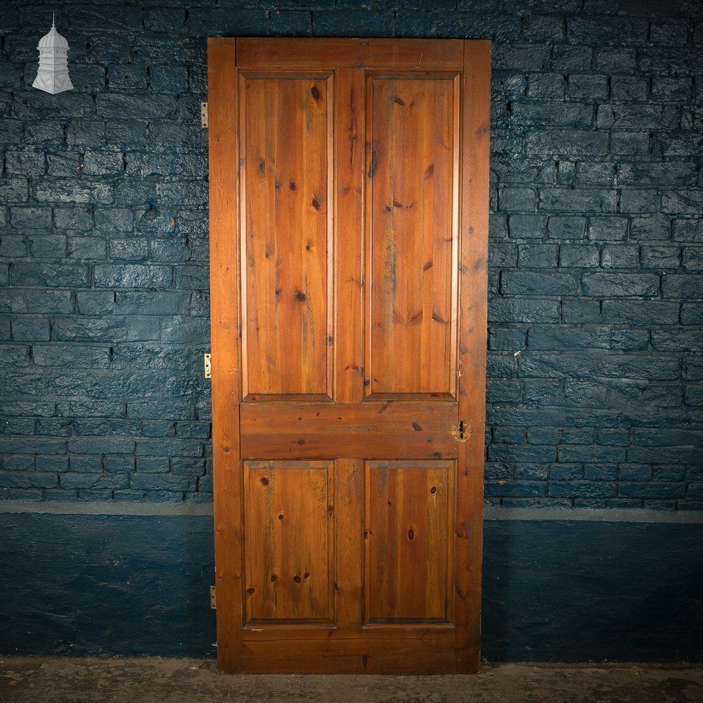 4 Panel Pine Door – Moulded Panels, Stained Finish