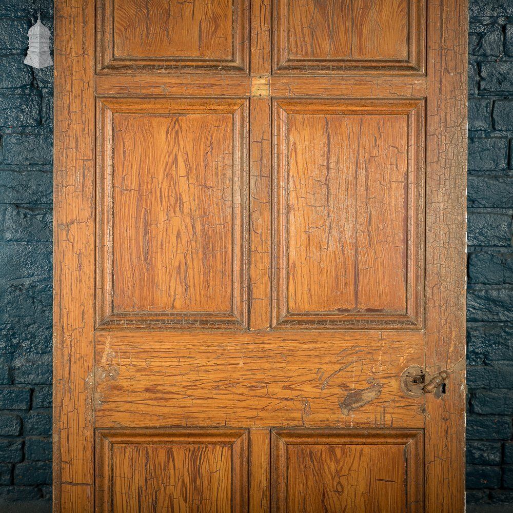 Home Fixtures Moulded 6 Panel Door – Distressed White Paint & Crackled Wood Grain photo