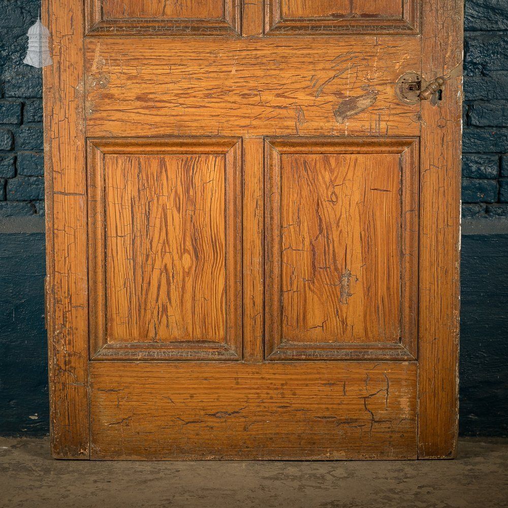360.0 Moulded 6 Panel Door – Distressed White Paint & Crackled Wood Grain photo
