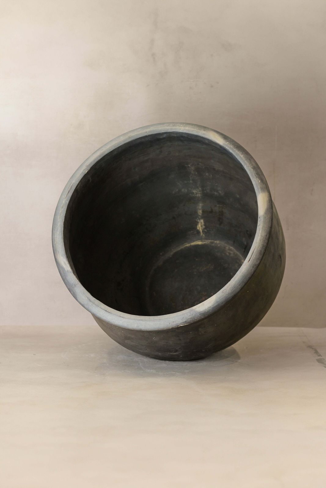 Big Old Grey Asian Pots   L017 photo furniture