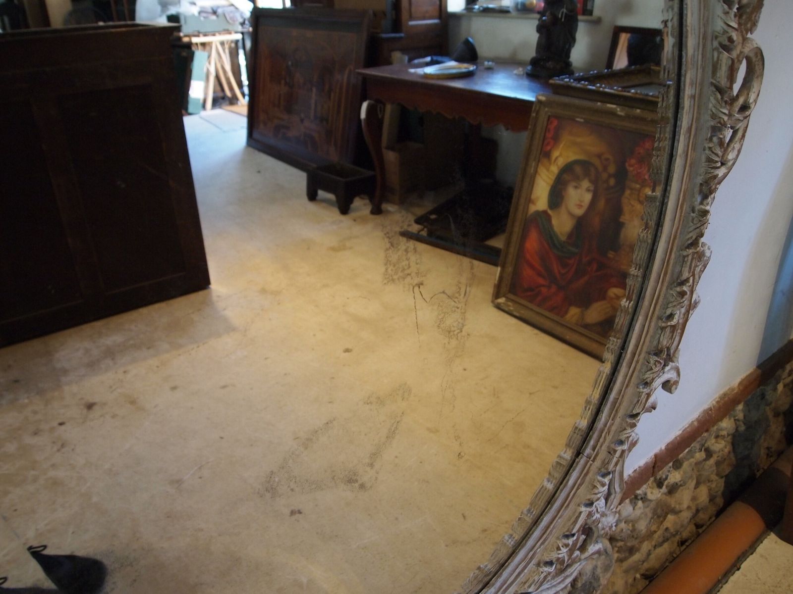 photo vinterior Mirror Large Outstanding Italian Carved 18th Century Original Plate C1780