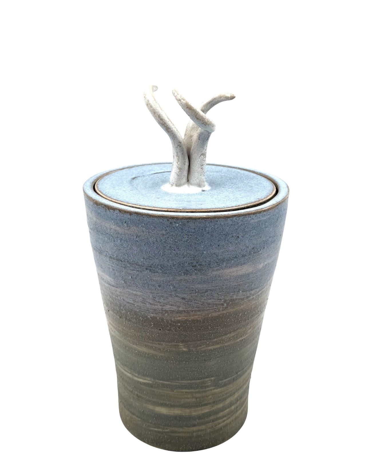 Mid Century Modern Style Blue Artistic Ceramic Vase, Gabriele Bucci Italy Ca. 2000s photo for sale