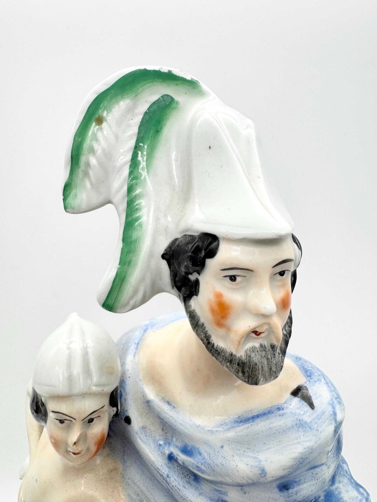 Antique Staffordshire Group Figure, Samson And The Lion Staffordshire Large Figure photo for sale