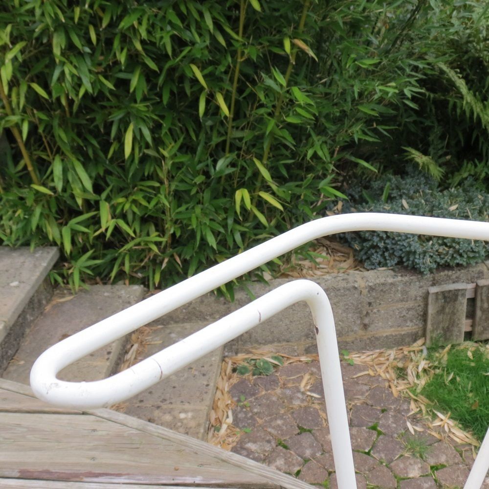1960s Mid Century White Metal Garden Chair photo buy