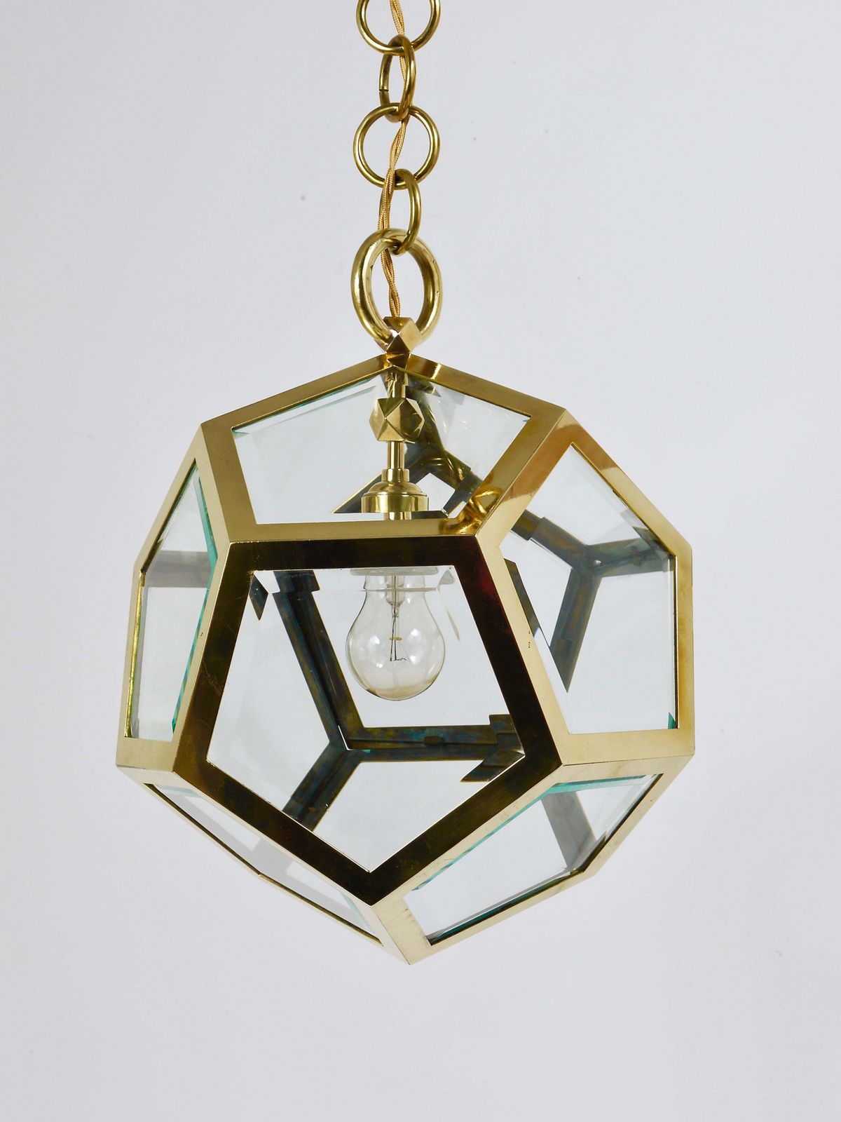 27602.0 Adolf Loos Dodekaeder Pendant Lamp Chandelier, Friedrich Otto Schmidt, 1900s photo