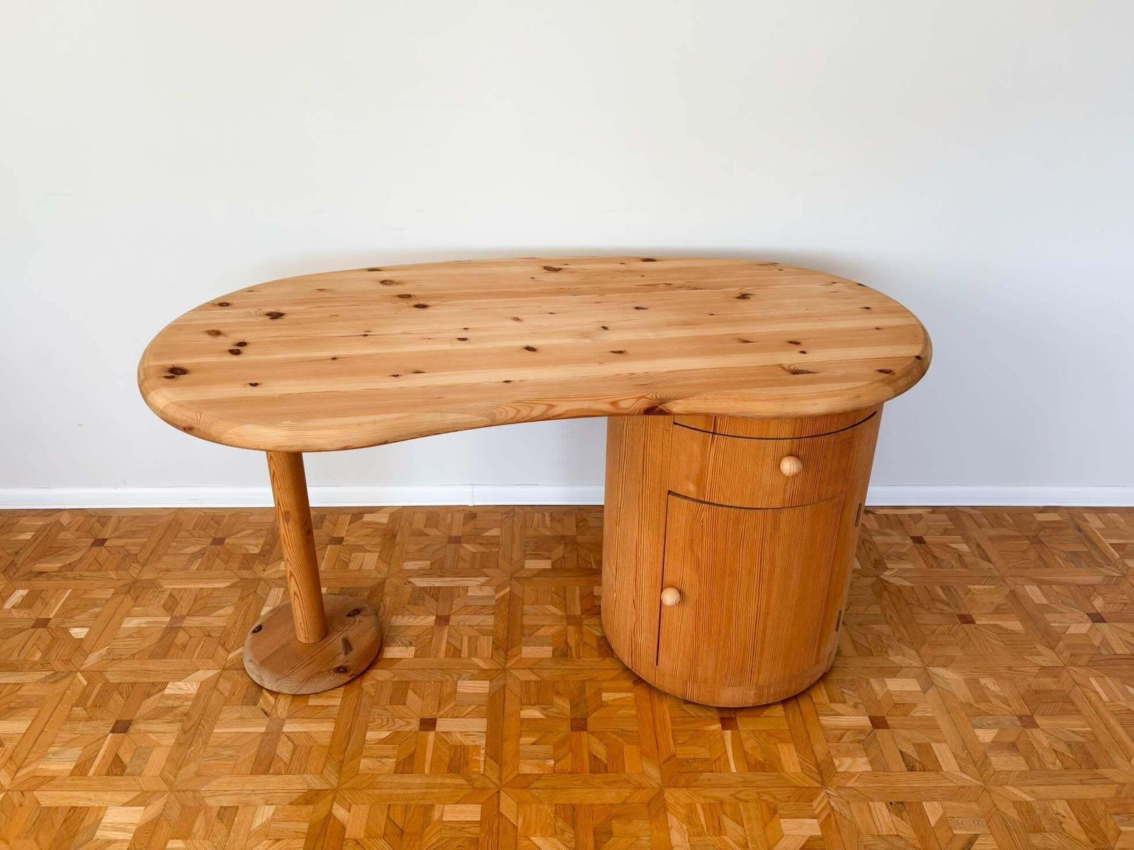 Kidney Shaped Design Desk By C. F. Christensen Silkeborg, Denmark 1970 photo for sale