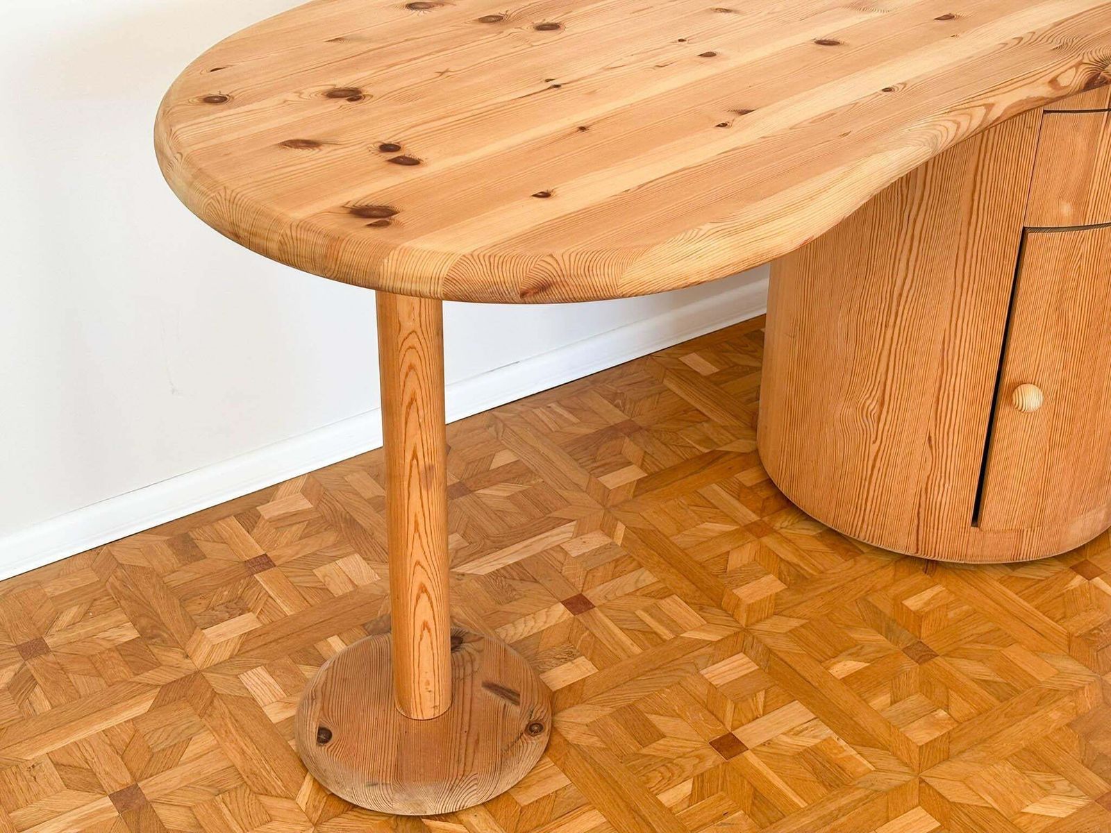 Kidney Shaped Design Desk By C. F. Christensen Silkeborg, Denmark 1970 photo vintage